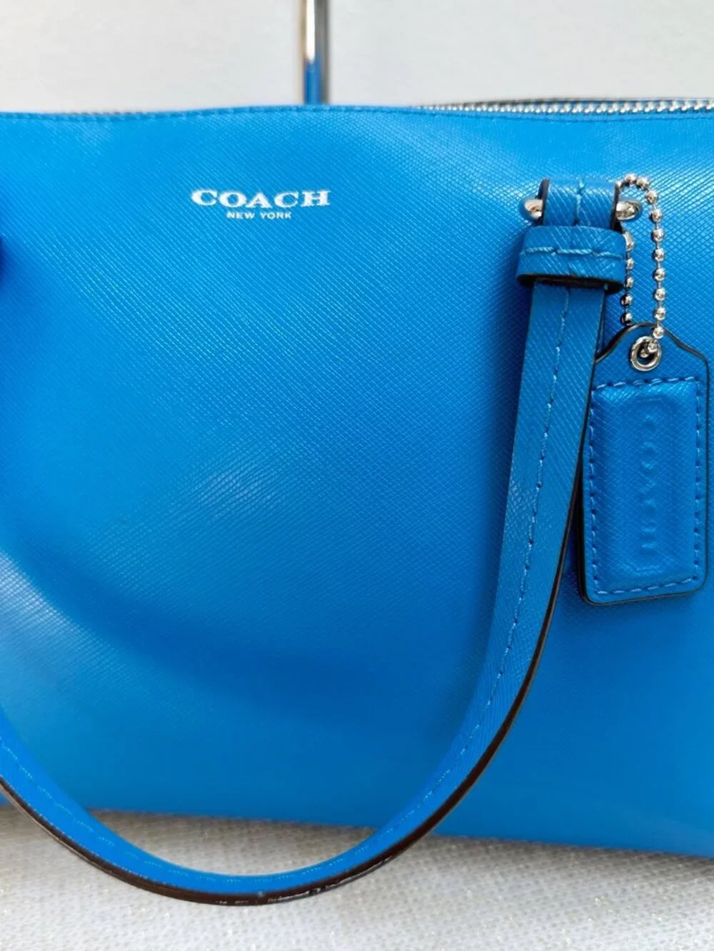 Coach Peyton Bennet Mini Satchel/Sbody - Style F54030 - Bright Blue Leather EUC